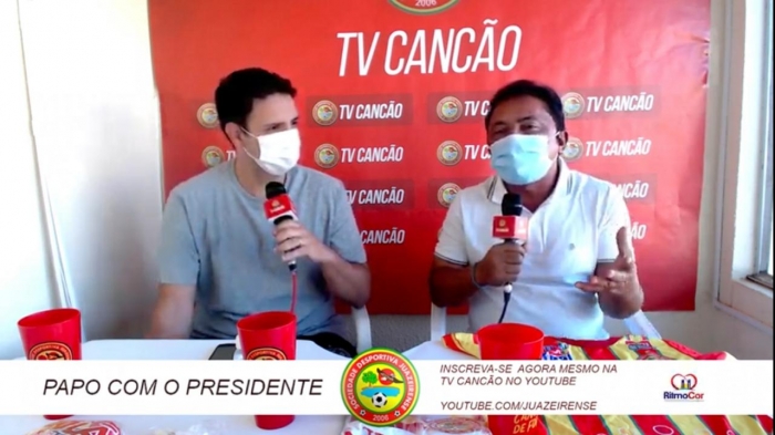 Presidente da Juazeirense bate papo na TV Cancão e anuncia reforços