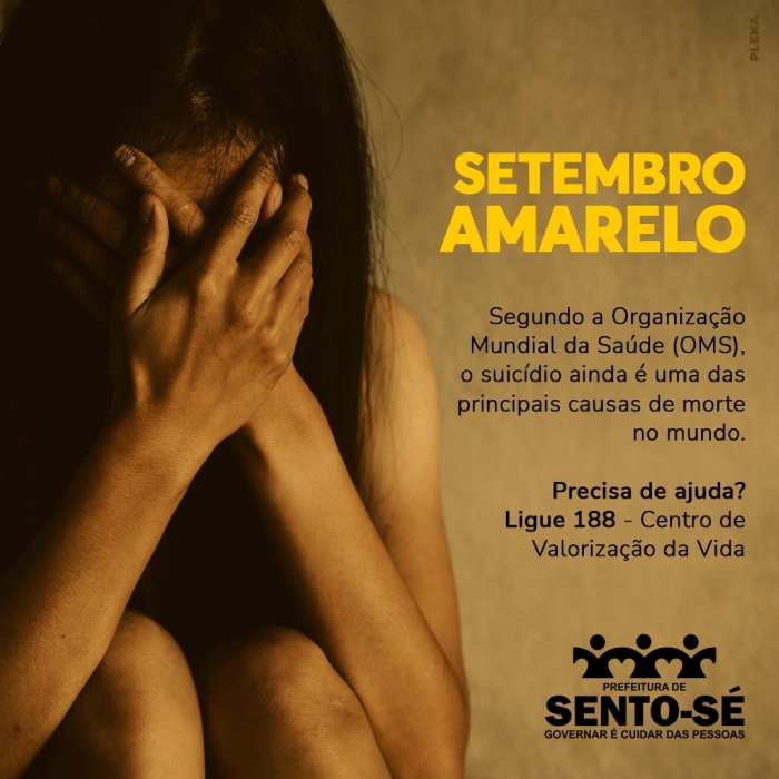 Setembro Amarelo: CREAS de Sento-Sé promove palestras sobre prevenção ao suicídio
