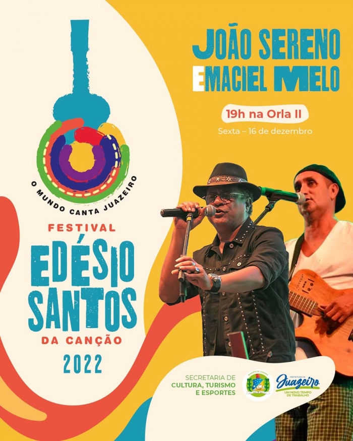 Confira a programação do segundo dia do Festival Edésio Santos da Canção, nesta sexta-feira