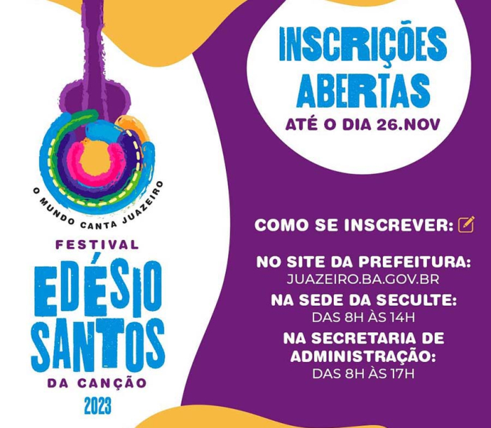 Inscrições do Festival Edésio Santos da Canção 2023 seguem até dia 26 de novembro